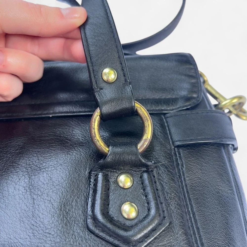 Coach Campbell Eva Leather Flap Satchel